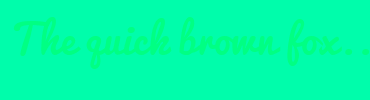 Image with Font Color 00FF83 and Background Color 00FDAB